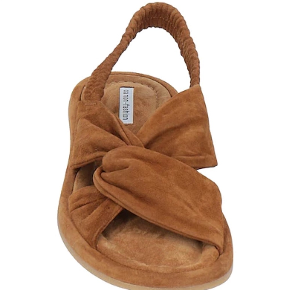 Italian Twisted Suede Ultra Luxe Sandals Women's Designer Bohemian Chic - Picture 5 of 7